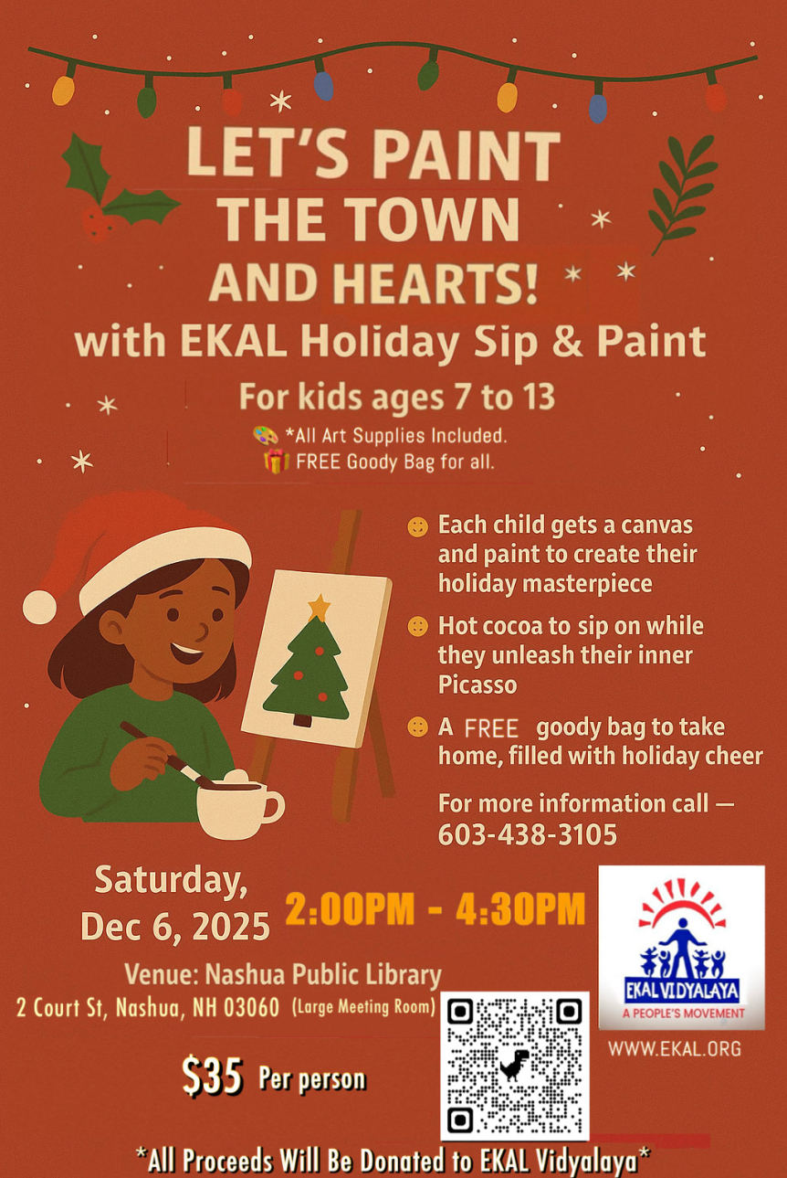  Ekal Holiday Sip & Paint 2025-Boston Chapter