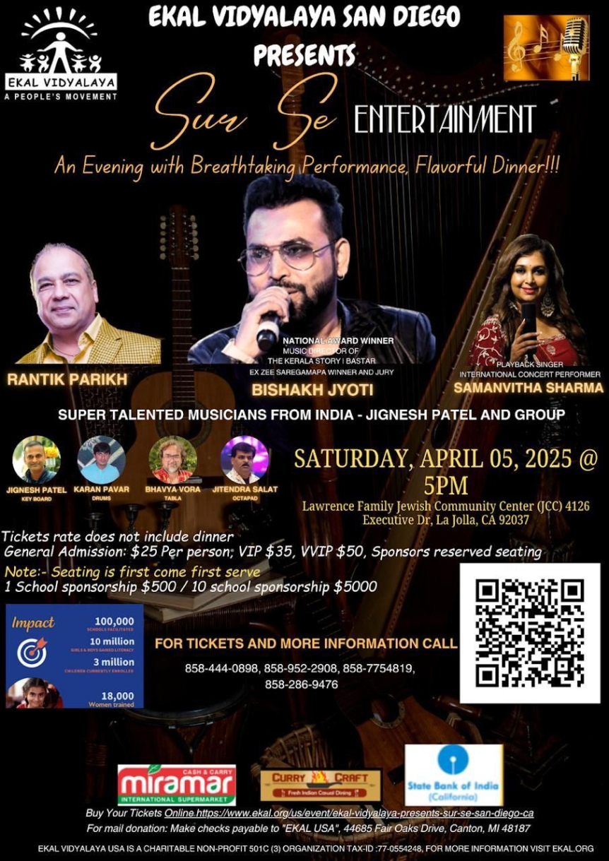  Ekal Vidyalaya Presents Sur Se- San Diego CA