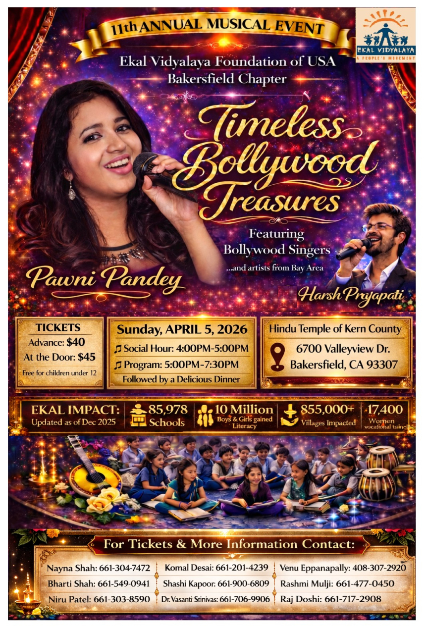 Timeless Bollywood Treasures- Bakersfield Chapter