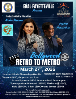 Bollywood Retro to Metro-Fayetteville Chapter