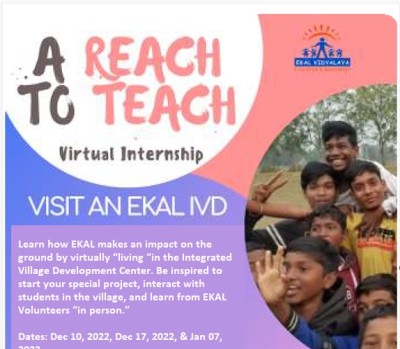 A Reach to Teach - Virtual Internship